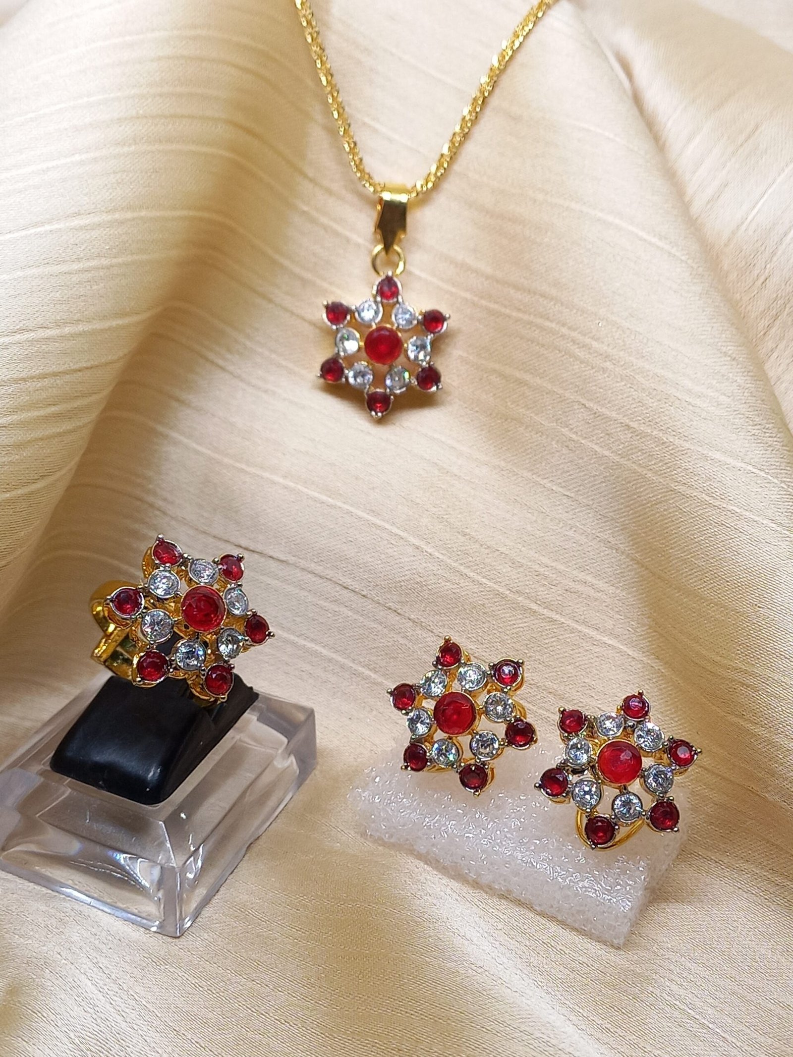 Locket set in Diamond Cut & Zircons | 22K Gold Plated (GJM-26-08)