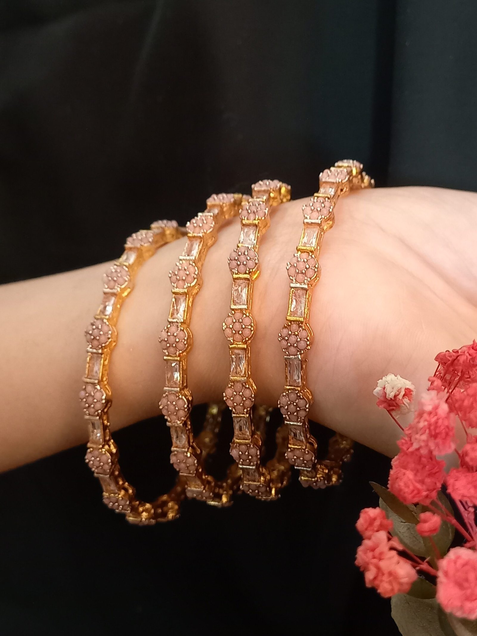 Real Stones Kanggans with Heer Jewelry (KNG-26-17)
